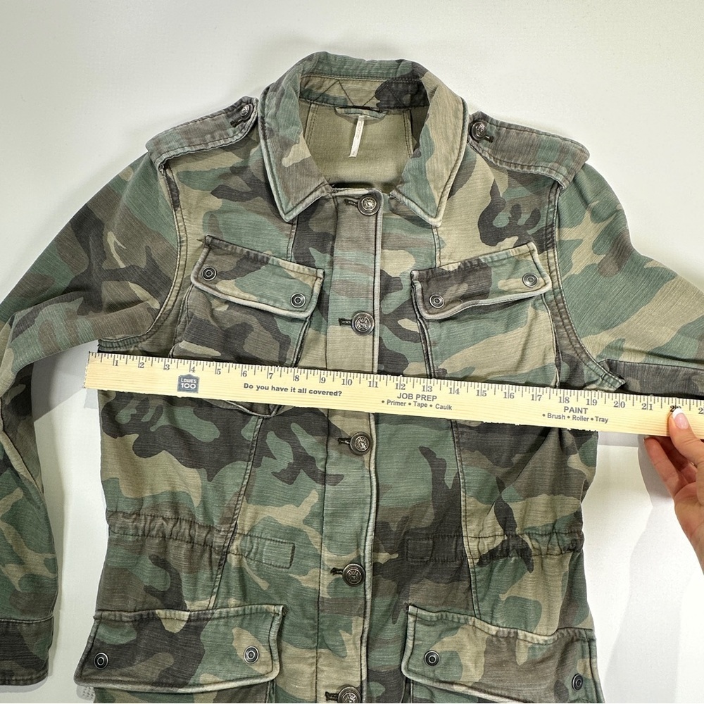 Free People Utility Jacket Not Your Brothers Camo Cotton Small - Picture 11 of 12